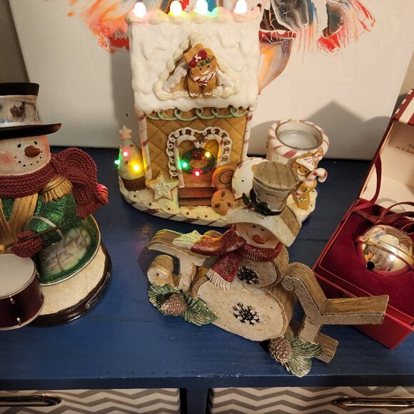 4 piece decorative Christmas lot|Light up|Tree ornament|Hallmark|Yankee candle - Picture 2 of 12